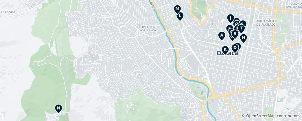 Map of Oaxaca Museums and Galleries