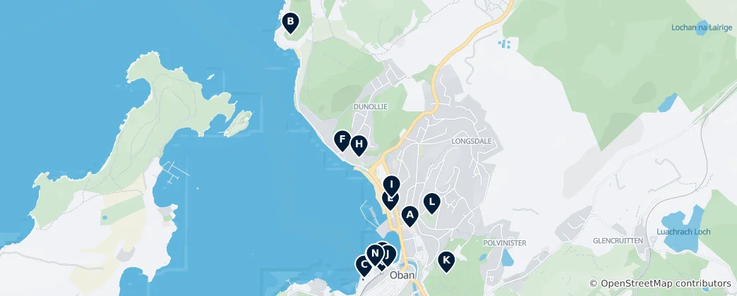 Mapa De Oban's Essential Gems