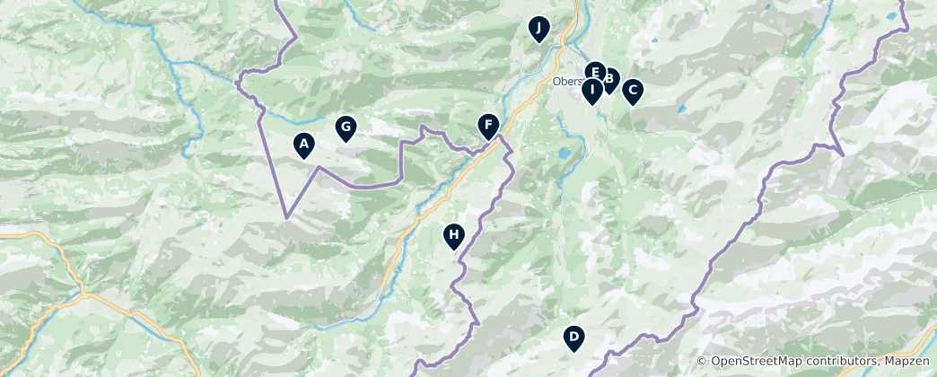 Mapa Best Viewpoints in Oberstdorf