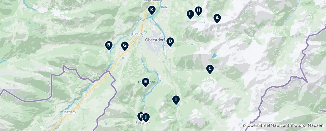 Carte de Oberstdorf Essentials