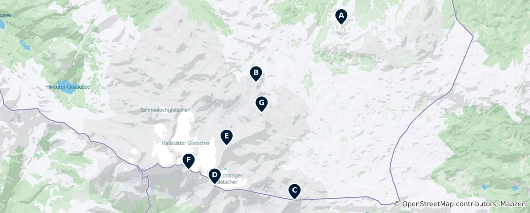 Map of Alpine Peaks & Summits