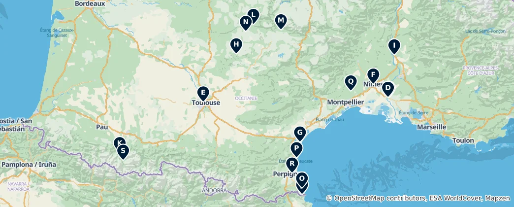 Map of Archaeological and Natural Wonders