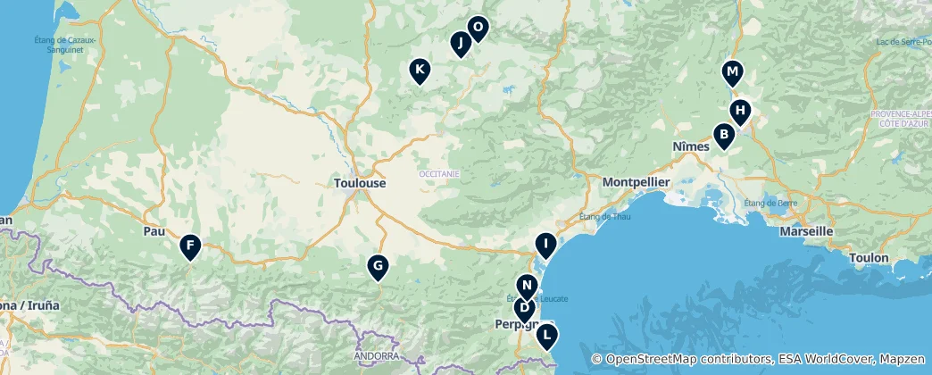 Map of Castles and Forts of France