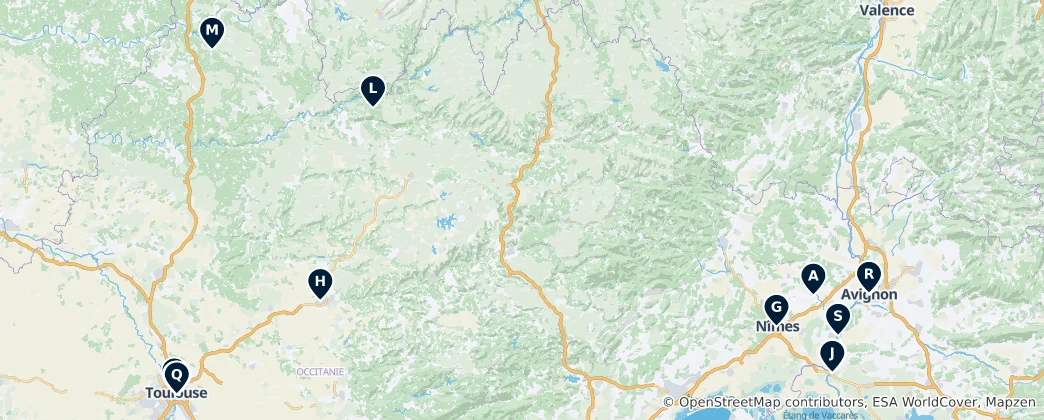 Map of French Heritage Treasures