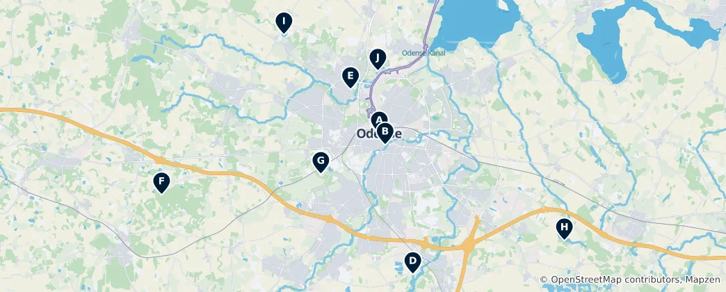 Map of Parks and Nature in Odense