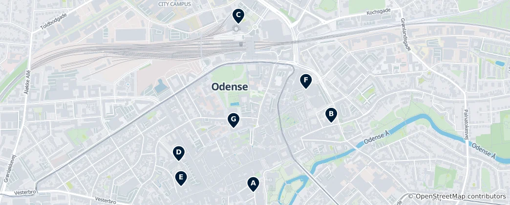 Mapa Odense Museums & Galleries
