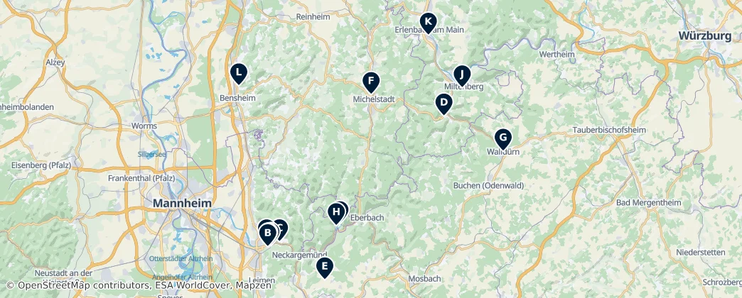 Historic Churches & Monasteries — Kaart