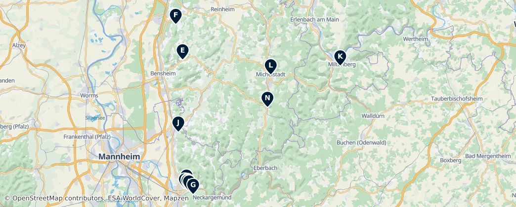 Odenwald Essentials — Mapa
