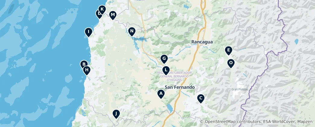 Mapa Best Scenic Viewpoints