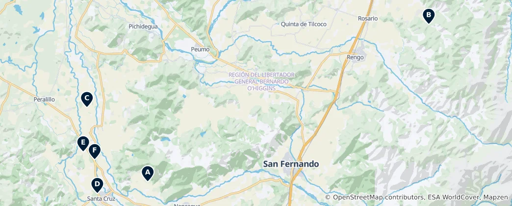 Mapa de Wineries & Vineyards