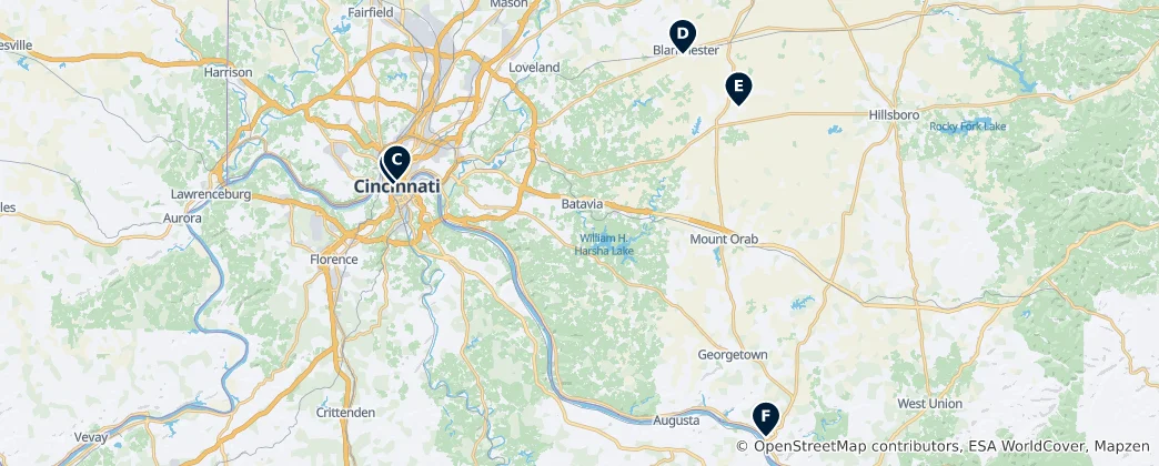 Mappa di Historic Catholic Churches
