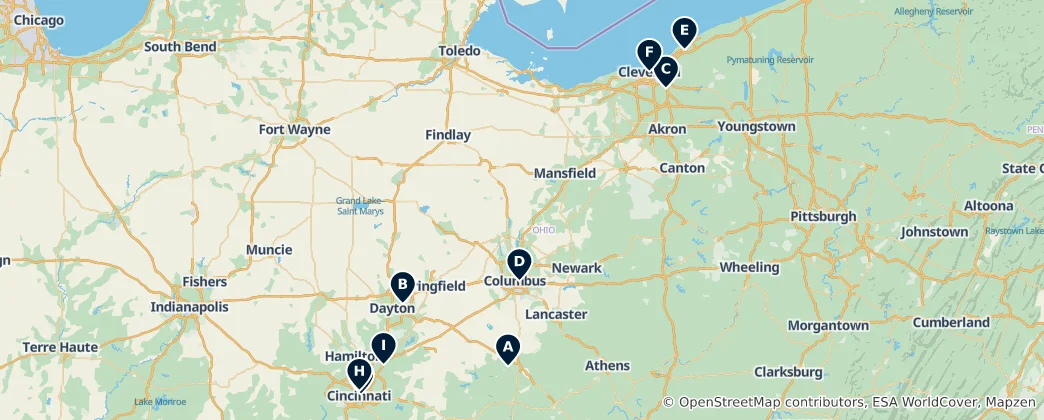 Mappa di Parks & Recreational Areas