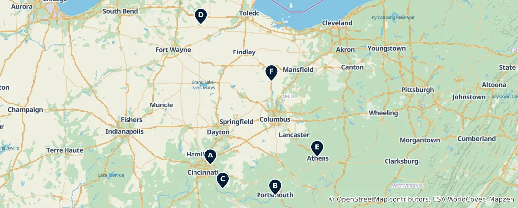 Mapa de Regional & Classic Eats