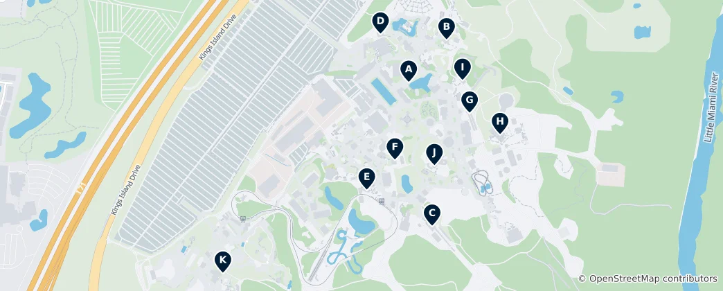 Mapa De Theme Parks & Rollercoasters