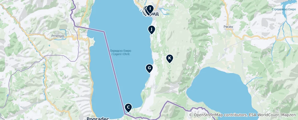 Mapa Ohrid Municipality Essentials