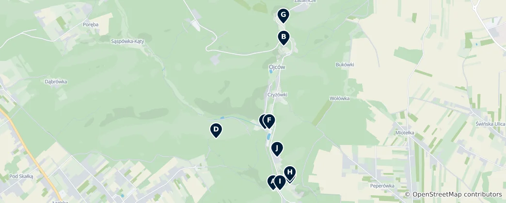 Map of Ojców Essentials