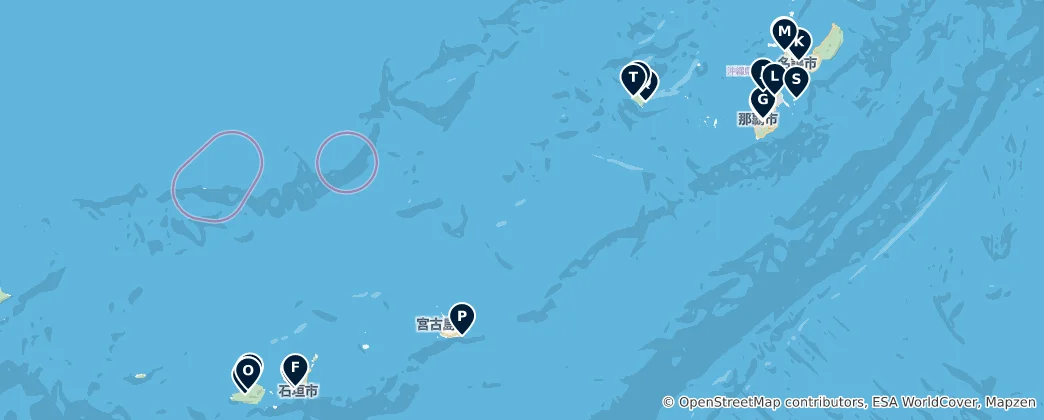 Map of Okinawa Parks and Nature