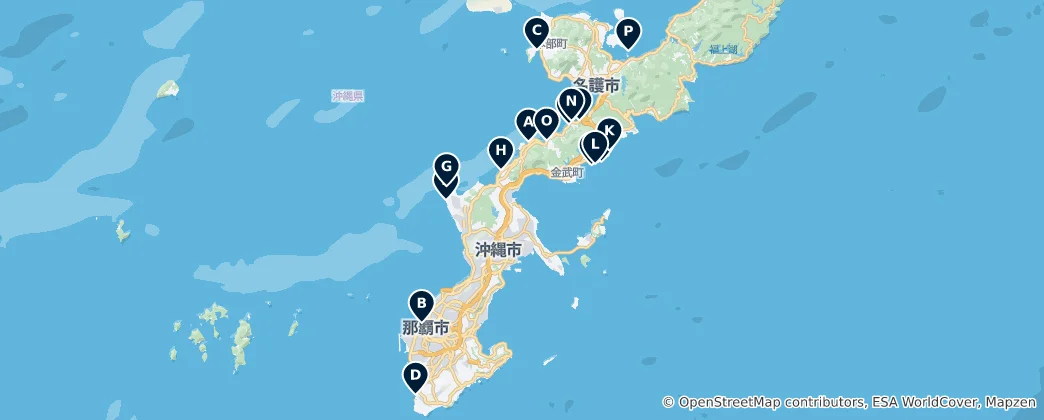 Map of Okinawa's Best Beaches