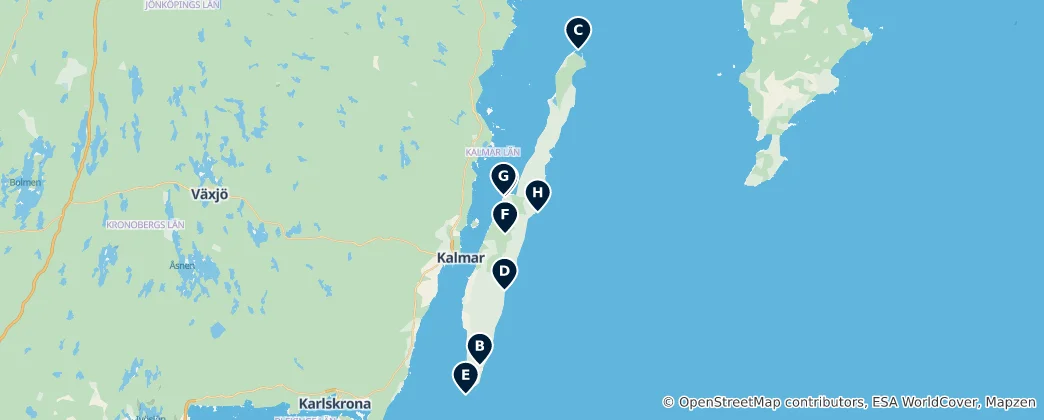 Mappa di Historic Fortifications and Lighthouses