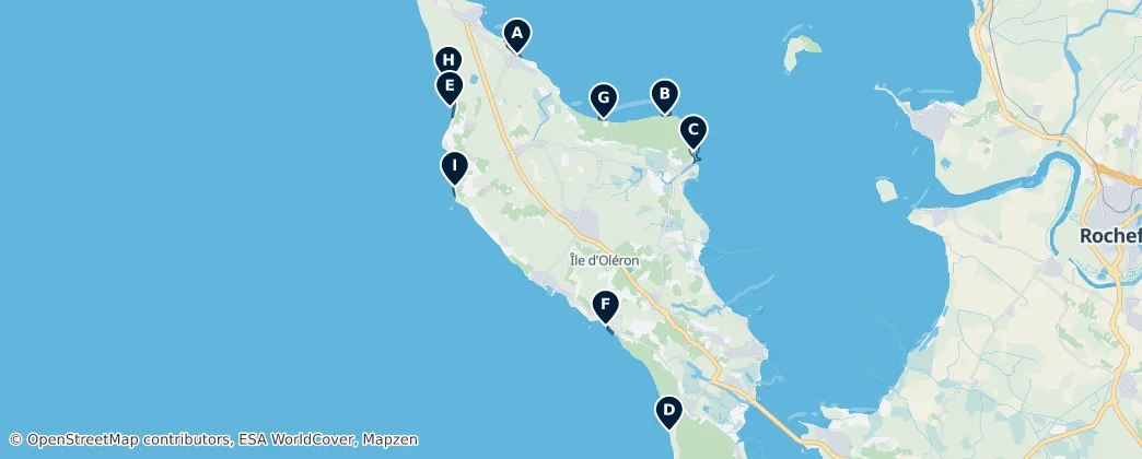 Best Beaches on Oléron — Map