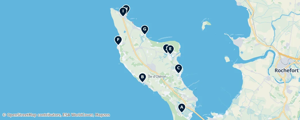 Best Seafood in Oléron — Map