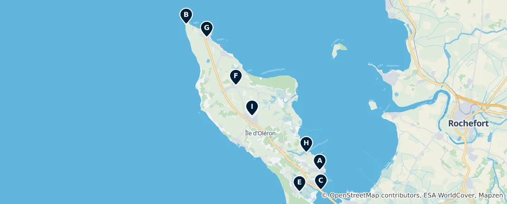 Map of Historic Sites of Oléron
