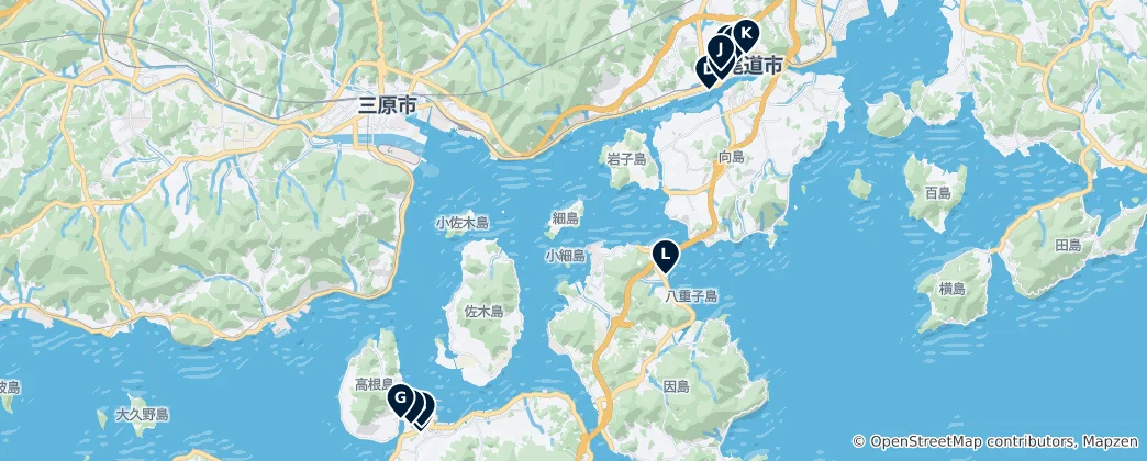 Karte von Onomichi Essentials