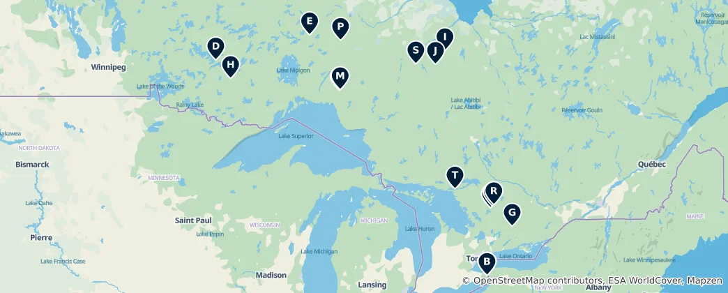 Carte de Majestic Lakes and Waterfalls