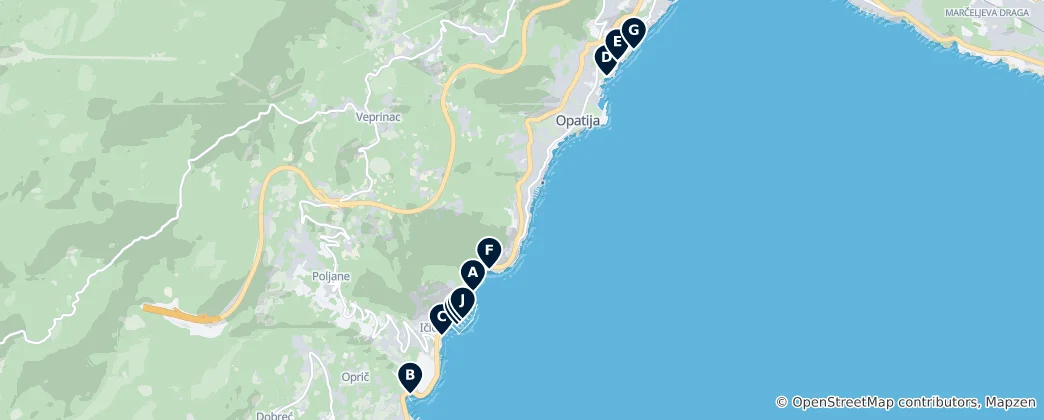 Mapa Opatija Seaside Gems