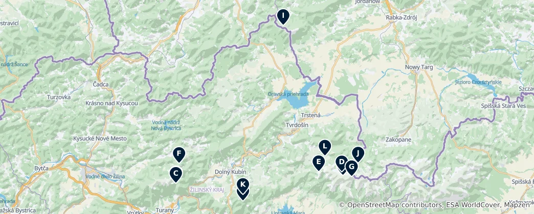 Карта Nature Reserves & Landmarks