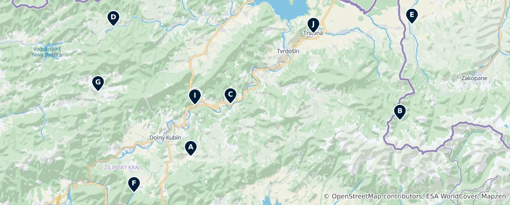 Kaart van Religious Sites & Historic Churches