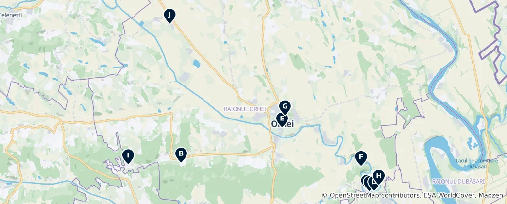 Map of Orhei District Essentials