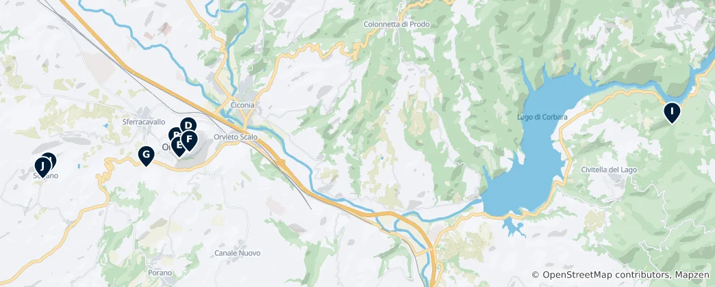 Map of Orvieto's Sacred Sites