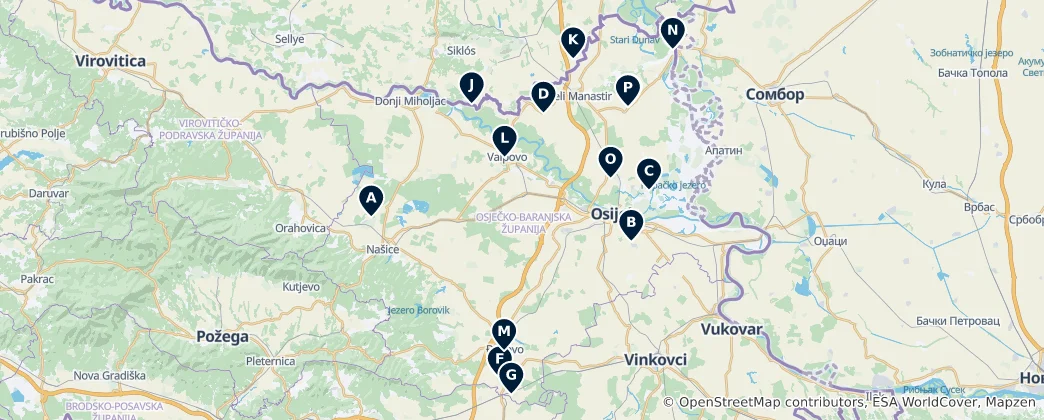 Map of Memorials and Monuments