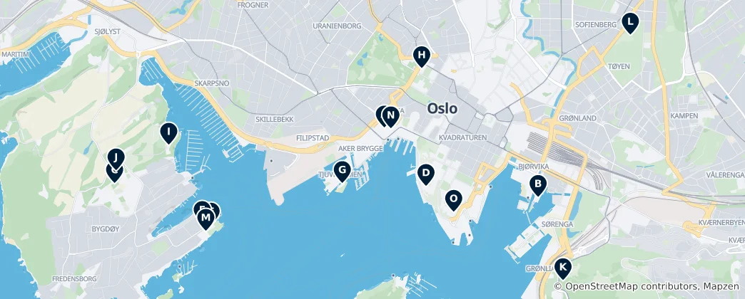 Map of Museums & Art Galleries