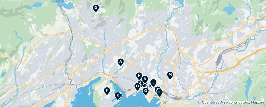 Mapa Oslo Essentials