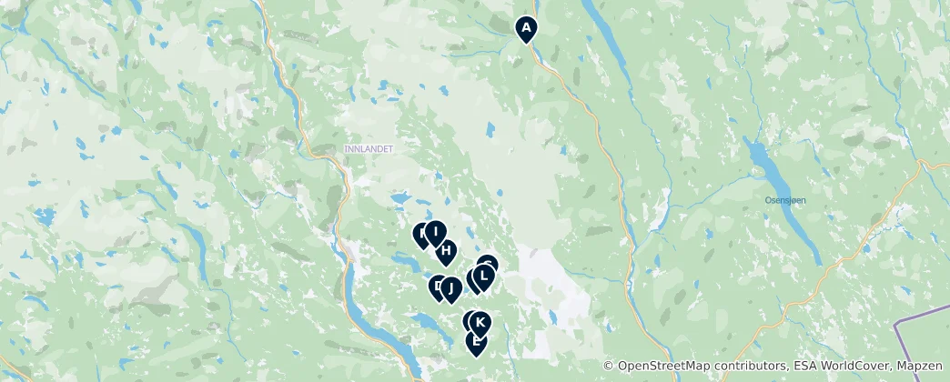 Mapa Wetland and Bog Trails