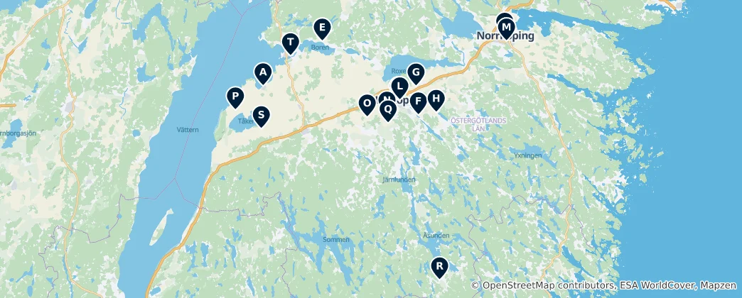 Mappa di Swedish Churches and Cathedrals