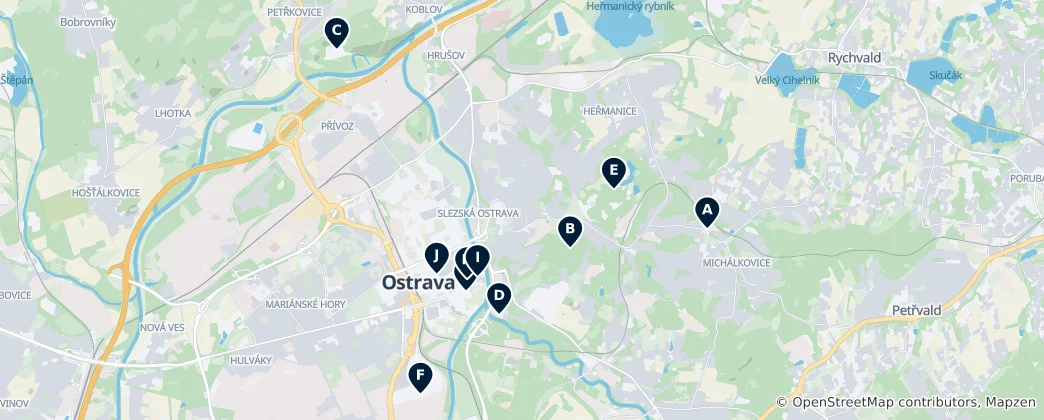 Mapa de Ostrava's Industrial Heartbeat: Essential Experiences