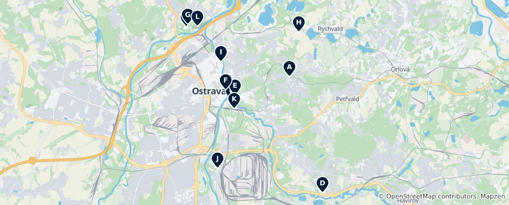 Карта Ostrava's Industrial Heritage