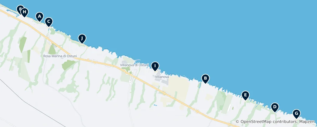 Carte de Coastal Attractions