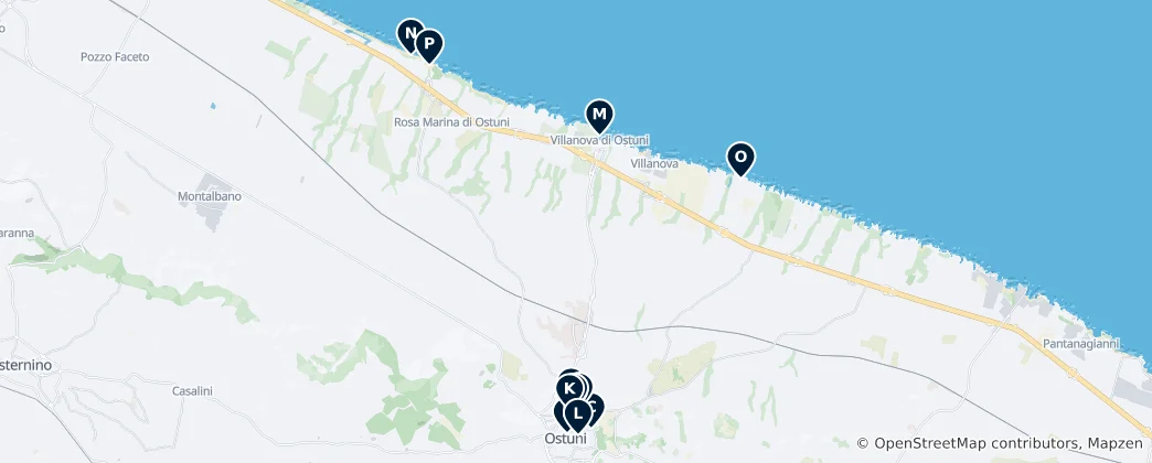 Map of Ostuni's White City Essentials