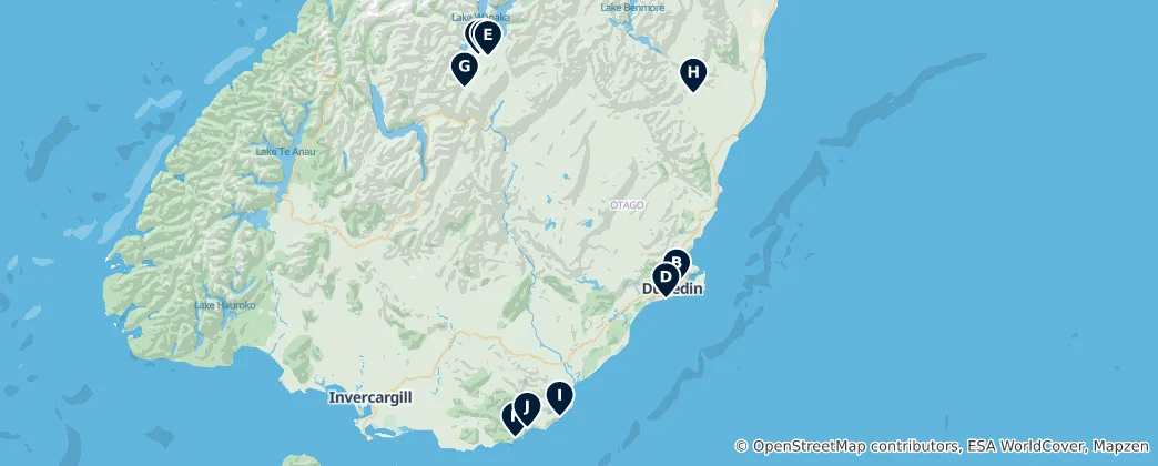 Map of New Zealand's Hidden Gems