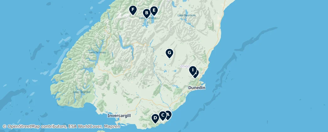 Carte de New Zealand's Natural Wonders