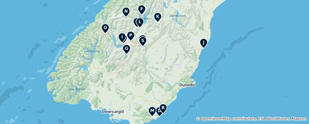 Mapa Peaks and Viewpoints
