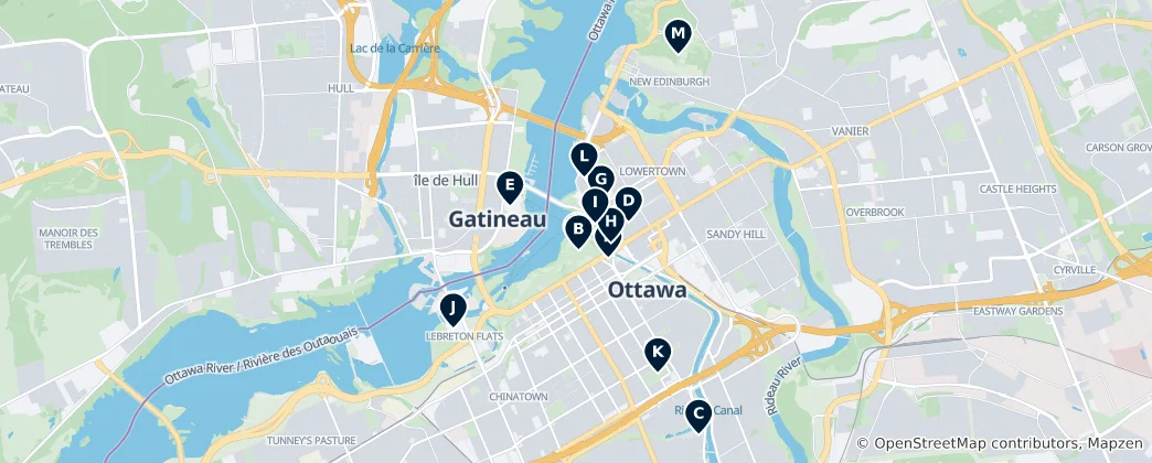 Mapa Ottawa Essentials
