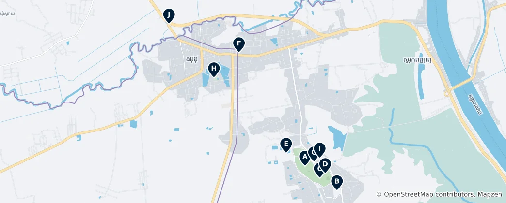 Mapa Oudong Essentials