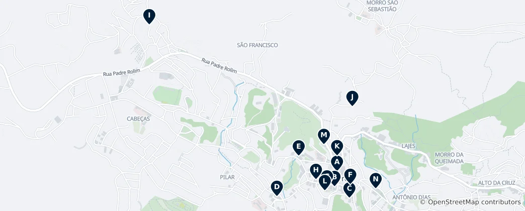 Mappa di Ouro Preto Essentials