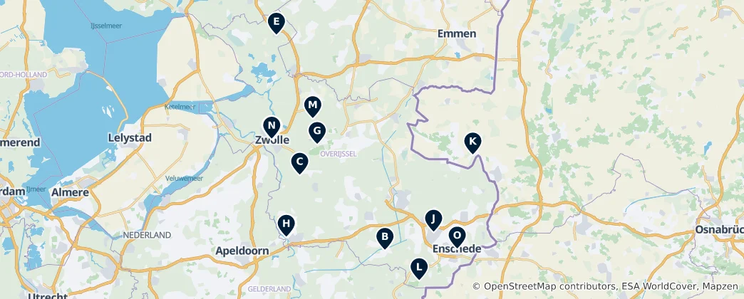 Carte de Heritage Sites