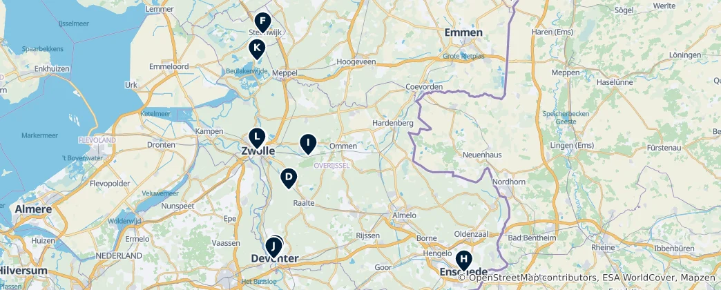 Carte de Overijssel Essentials